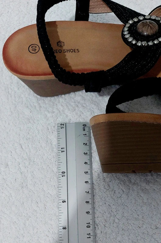 Black Sandals Etereo