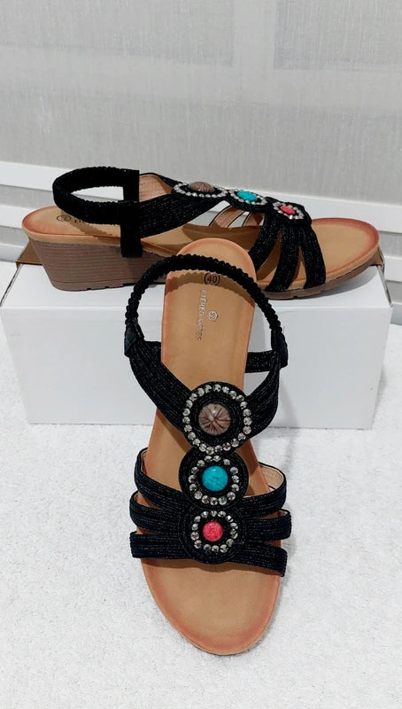 Black Sandals Etereo