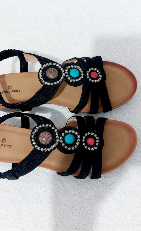 Black Sandals Etereo
