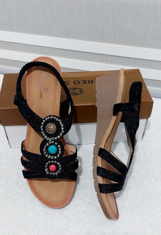 Black Sandals Etereo